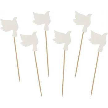 Godan Декорации за кексчета - Бели гълъбчета 12 бр