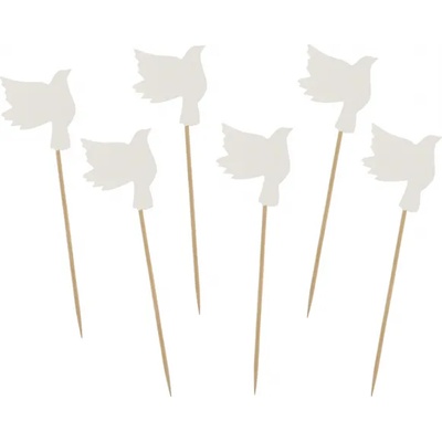 Godan Декорации за кексчета - Бели гълъбчета 12 бр