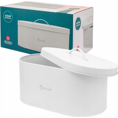 Chlebník bílý jednodílný kovový box na pečivo Altom Design