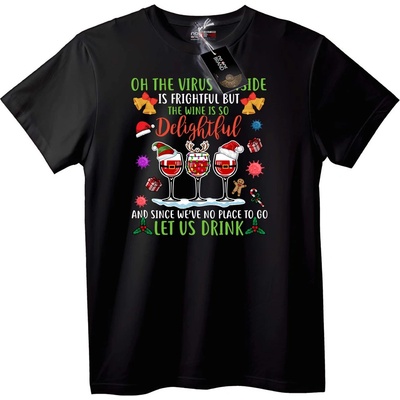 NOONEBRAND Тениска Вирус и Вино - XXS, Black