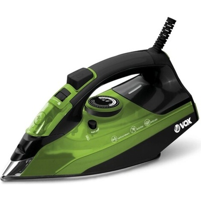 VOX Парна ютия vox dbl-2340, 2500w, Керамична плоча, Йонизация, Самопочистване, Защита от котлен камък, Вертикална пара, Зелен с черен (kt-1009019)