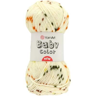 YarnArt Baby Color 206 krémová s hnedým