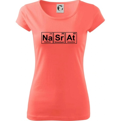 Periodická tabulka Nasrat Dámské triko Pure Korálová – Zboží Dáma