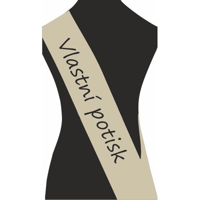 ON-DESIGN Šerpa VLASTNÍ POTISK Barva: champagne, Barva potisku: černá, Fonty písma: Segoe Print