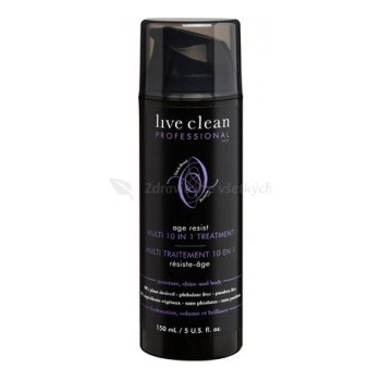 Live Clean Age Resist 10 v 1 Multivitamínová Bio kúra na vlasy Life Clean 150 ml