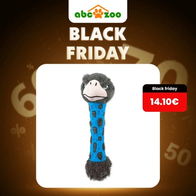 Be Fun Hračka pštros plyšový s TPR gumou pre šteňa 38 cm