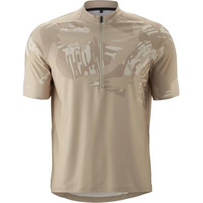 Gonso Мъжка фланелка с къс ръкав за колоездене Gonso Adventure Jersey 3/4 Zip Cycling jersey - Jonesboro Cream - размер 4XL (056-4106-0117)
