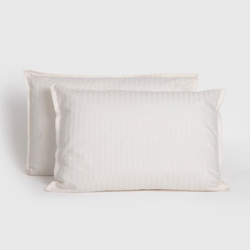 Dilios Комплект калъфки за възглавници dilios Севиля Лукс, 50/70 см, 100% памук, райе екрю, 2бр (4000022586)