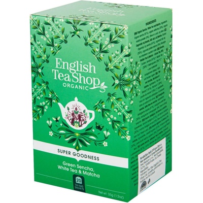English Tea Shop Sencha Biely čaj a Matcha 20 sáčkov