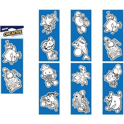 MFP Paper s.r.o. maľovanie vodou 2ks penové samolepky mix motívov 5300993