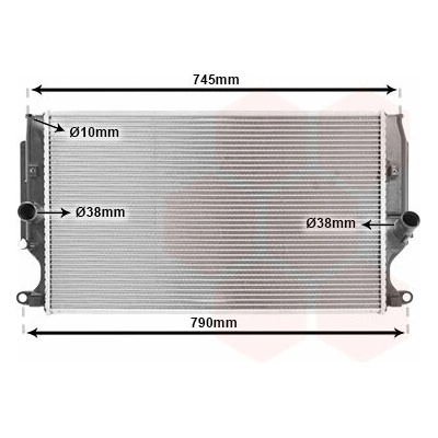 Chladič, chlazení motoru VAN WEZEL 53002402