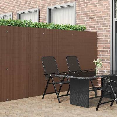 OMAXI Zahradní plot oboustranný hnědý 1,8 x 3 m PVC 797018