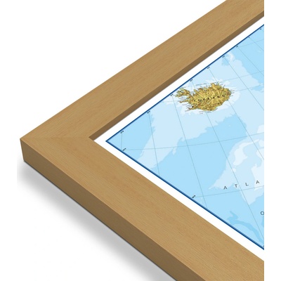 Maps International Evropa - nástěnná politická mapa 165 x 120 cm Varianta: mapa v dřevěném rámu, Provedení: Pegi jádro ořechu