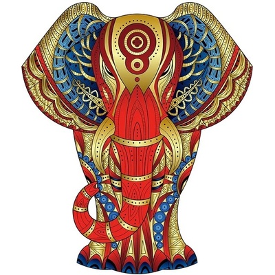 Wooden Dřevěné Slon Rainbow Elephant 120 dílků