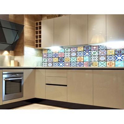 Dimex KI260-079 Samolepící fototapeta do kuchyně Vintage Tiles rozměry 260 x 60 cm