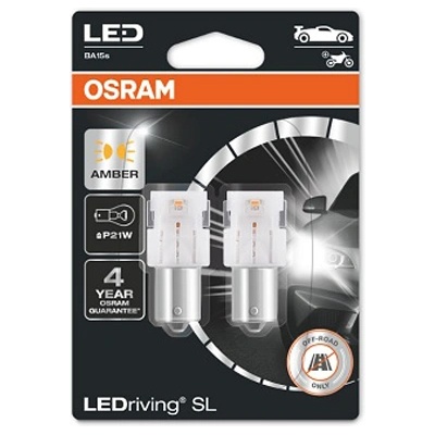 OSRAM Крушка OSRAM LED P21W, 12V, 1.3W, 56lm, 2 броя