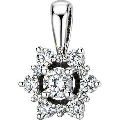 Zlaton Přívěsek bílé zlato květina s diamanty 0.260ct N15012602121