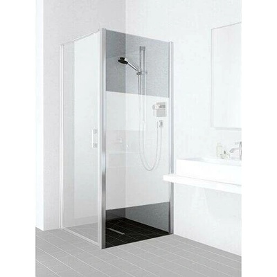 Kermi Liga boční stěna 90x200 cm, KermiClean, sklo stripe, stříbrná lesk LITWD09020VPK-STRIPE2CELE