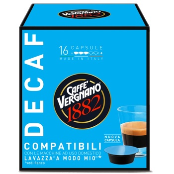 Caffé Vergnano Кафе капсули Vergnano A Modo Mio Decaffeinated - 16 бр х 7, 5 г (7058)