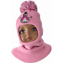 Detská kukla s brmbolcom a výšivkou svetlo rúžová