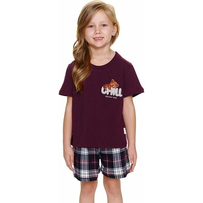 Pyžamo Chill teddy vínové