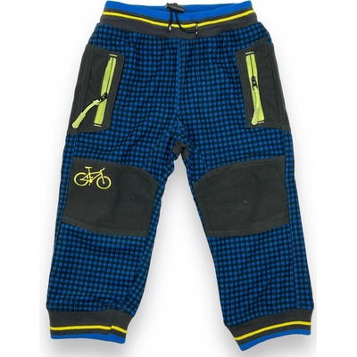 Chlapčenské modré outdoorové nohavice s gumou v páse a manžetou Modrá