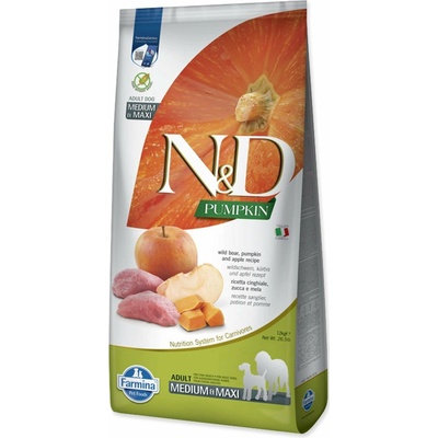 N&D Grain Free Pumpkin Adult Medium & Maxi boar & apple 12 kg