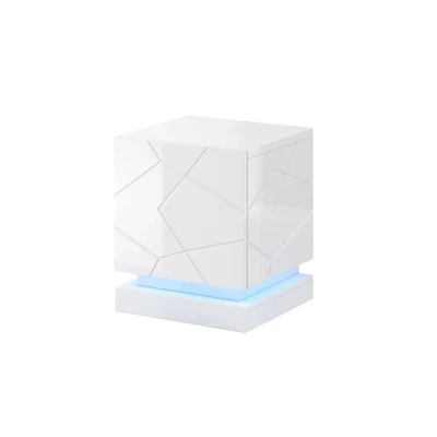 Cama meble QIU нощно шкафче 2 бр. 46x41.5x53 см бял гланц/бял гланц (QIU SZF BI)