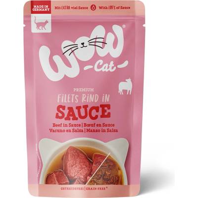 WOW Cat filety v omáčce Hovězí 8 x 85 g