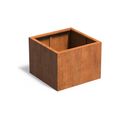 Ella Doris Gordon Kvetináč 80x80x60cm oranžovo hnedý corten