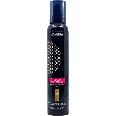 Indola Color Style Mousse 200 ml полутрайна боя Medium Blonde