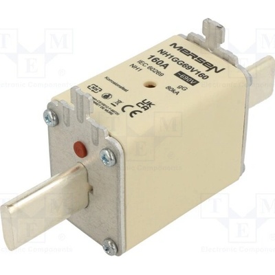 MERSEN NH1GG69V160 Pojistka: tavná; 160A; 690VAC; 400VDC; gG; keramická,průmyslová