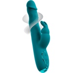 Sweet Smile Rabbit Vibrator with Wiggling Function Turquoise