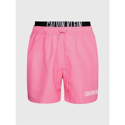 Calvin Klein Бански гащета Calvin Klein Intense Power Double Waistband Swim Shorts - Sachet Pink TFZ