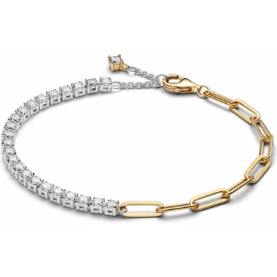PANDORA Dvoubarevný článkový a tenisový náramek 16 564821C01-16