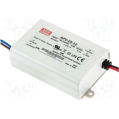 MEAN WELL APV-25-12 Napájecí zdroj: spínaný; LED; 25W; 12VDC; 2,1A; 90÷264VAC; IP42