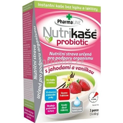 Nutrikaša probiotik jahoda vanilka 3 x 60 g