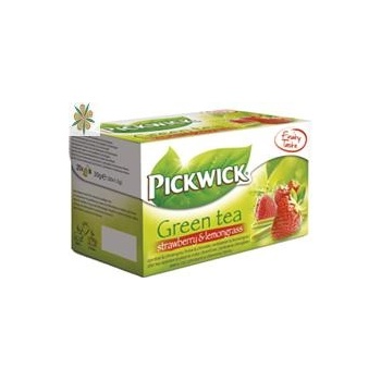 Pickwick Zelený čaj s jahodami a citronovou trávou 20 x 1,5 g