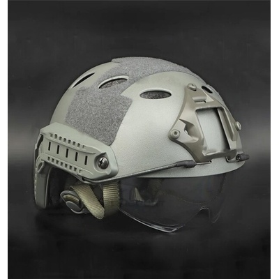 Helma Dragowa Fast PJ s okuliarmi Bolt, sivá