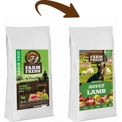 Topstein Farm Fresh Lamb & Peas Grain Free 20 kg