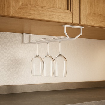 Wireli Jednoradový držiak na poháre / Biela