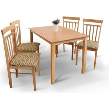 Jedálenský set, natural/látka béžová, OMAR 1+4