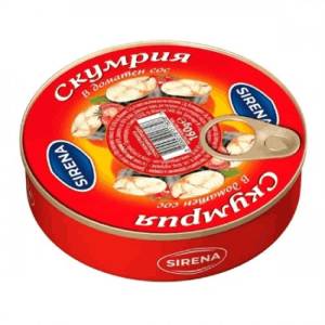  Скумрия в доматен сос Sirena 160гр