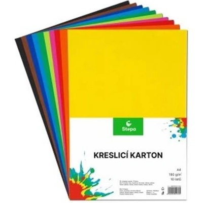 STEPA Блок за рисуване, A4, 180g, 10 листа, STEPA, смесени цветове 240141013 (240141013)
