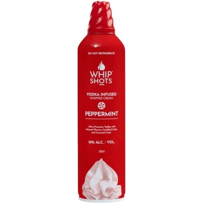 WhipShots Alko Šlehačka Peppermint 10% 0,2 l (holá láhev)