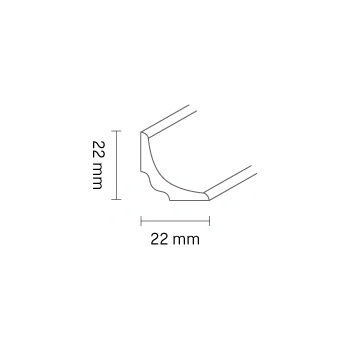 Image 1 of DOLLKEN ХОЛКЕРНА ЛАЙСНА 22х22х2500мм БЯЛА (5107429)