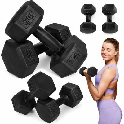 MOVEPRO Hexagonální činky 2 x 3 kg