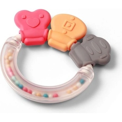 BabyOno Hrkálka hryzátko s guličkami Kľúče pastel