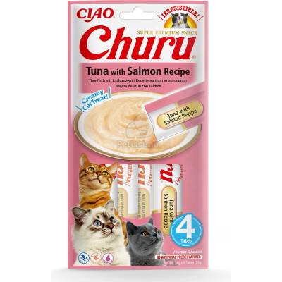 INABA Cat Churu пюре - риба тон и сьомга 4 x