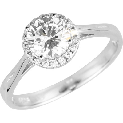 Pavona Strieborný prsteň so zirkónmi biely 15008.1 crystal